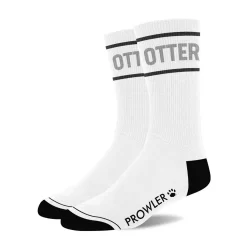 Prowler RED Otter Socks White/Grey - Classic Cotton Model, Size M/L