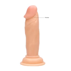 Alternative view of RealRock Intimate Model 15 cm - Anatomical Rubber Form with Suction Base, Beige