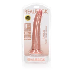Alternative view of RealRock Slim Silicone Model with Suction Cup 20.5 cm Beige