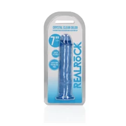Alternative view of REALROCK Crystal Clear 7.9'' Intimate Model with Suction Base Transparent