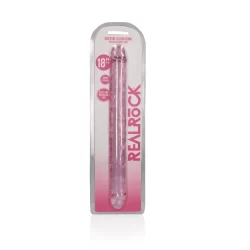 Alternative view of RealRock Crystal Clear Double Ended Model 45cm - Phthalate-Free Design