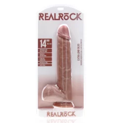 Alternative view of RealRock Extra Large Straight Model 14" Tan - Anatomical Design, Suction Base