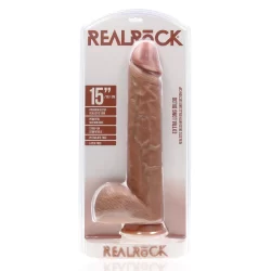 Alternative view of RealRock XL Anatomical Model 15"/38cm with Base Tan