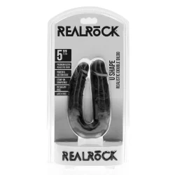 Alternative view of RealRock U-Shaped Intimate Duo Model 12.7 cm Black Flexible Design
