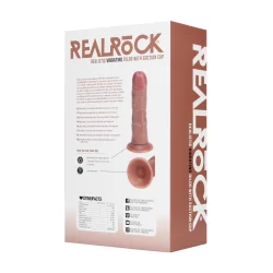 Alternative view of RealRock Vibrating Curved Model 6"/15.5 cm - Tan, Suction Cup & Harness