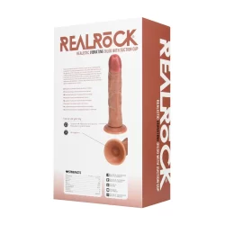 Alternative view of RealRock Vibrating Curved Model 20.5 cm - Tan, Suction Base