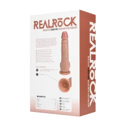 Alternative view of RealRock Vibrating Firm Model with Suction Cup 23 cm Tan