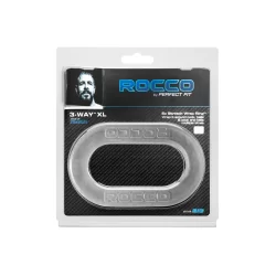 Alternative view of Perfect Fit Rocco 3-Way Adjustable Silicone Ring Black Multipurpose