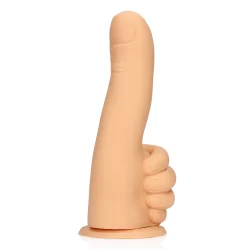 Thumbs Up Premium Model - Flexible Silicone Fun Hand, Beige, 13 cm