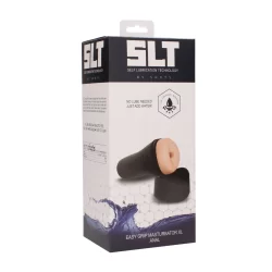 Alternative view of S.L.T. Easy Grip XL Anal Model Self-Lubrication System, Transparent Black