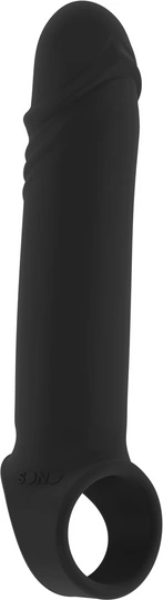 Shots No.31 Extension Sleeve Black 2.5cm Length Enhancer TPE