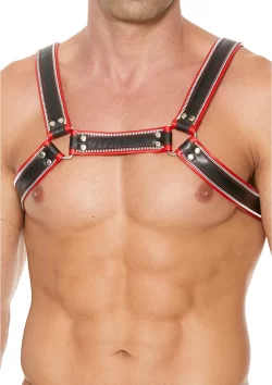 Z Series Chest Bulldog Harness L/XL - Genuine Leather, Adjustable Buckles
