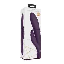 Alternative view of VIVE Halo Intimate Ring Rabbit Vibrator, Purple, Rechargeable, Waterproof
