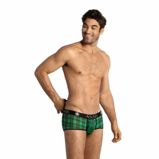 ANAIS MEN MAGIC Briefs L Green-Black Check Comfort Fit
