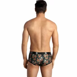 ANAIS MEN Power Brief S - Sporty Modal Trunks with Rose & Skull Print