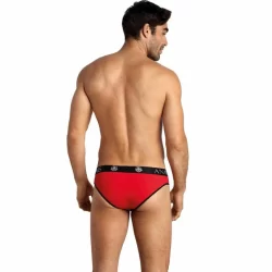 ANAIS Men SOUL Slip S - Red Microfiber Briefs with Black Trim