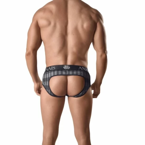 ANAIS MEN Aegis Jock Bikini L Checkered Gray High-Quality Fit