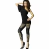 Chilirose Legginsy CR 3390 Czarny-Leopard S/M Wysoki Stan Komfort