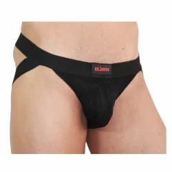 BURN Jockstrap 003 bÅ‚yszczÄ…cy czarny S - nowoczesny design