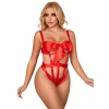 Subblime Body 954468 Czerwone AÅ¼urowe z KokardkÄ… S/M