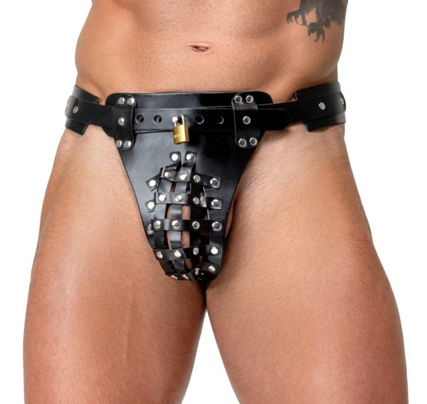 Leather Chastity Thong
